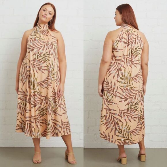 Rachel pally‎ enzo midi dress in palm women’s size S - Picture 1 of 5